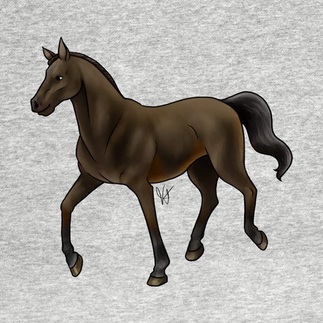 Horse - Thoroughbred - Black by Jen's Dogs Custom Gifts and Designs